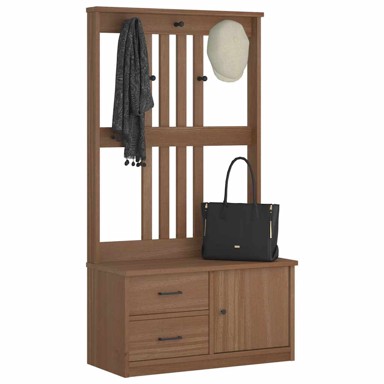 Set namještaja za hodnik SANDENS 87x40x159,5 cm puno drvo bor