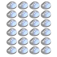 Vrtne solarne zidne svjetiljke LED 24 kom okrugle srebrne