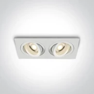 ONE LIGHT Ugradbena svjetiljka 2×gu10/50w/mr16/230v ip20 bijela dm51205abg/w
