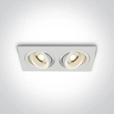 ONE LIGHT Ugradbena svjetiljka 2×gu10/50w/mr16/230v ip20 bijela dm51205abg/w