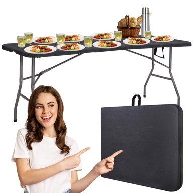 Ugostiteljski stol, sklopivi, 180x75 cm, crni