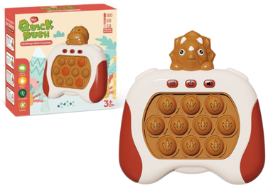 Senzorna igra Pop It Triceratops, na baterije, smeđa