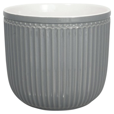 GREEN GATE Siva keramička tegla za cvijeće Alice, ø 14 cm