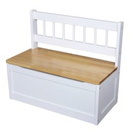 DECO PLEASURE Bijela dječja klupa 