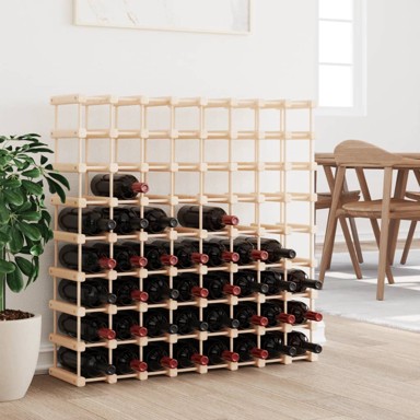 Stalak za vino za 42 boce, 68,5 x 23 x 68,5 cm, masivna borovina