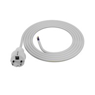 Priključni kabel s ravnim utikačem 1,5 m 3 x 1,5 16 A IP44, bijeli