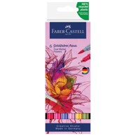FABER-CASTELL Marker 164527 obostrani akvarel goldfaber flowers 6 boja