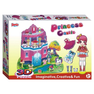 Puzzle Princezin dvorac, 3D slagalica, 32x23x4 cm, 3+