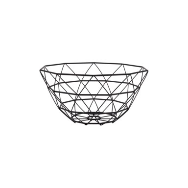 PT LIVING Crna zdjela za voće Diamond, ⌀ 30 cm