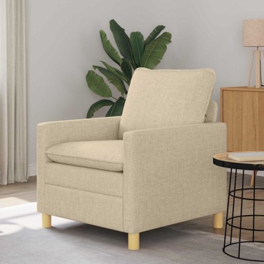 Sofa, 76 x 81 x 87,5 cm, tkanina, krem