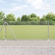 Zavarena žičana ograda s 13 flanširanih stupova 0.8x50 m galvanizirani, čelik