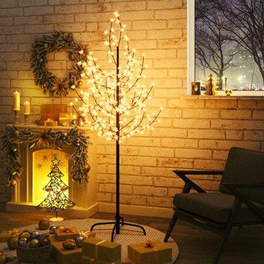 LED drvce rascvjetane trešnje, 180 cm, 200 LED žarulja, toplo bijelo svjetlo