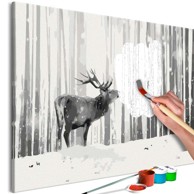Slika za samostalno slikanje Deer in the Snow 60x40