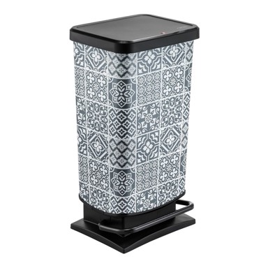 ROTHO Crna kanta za otpatke na pedale od reciklirane plastike 40 l Paso