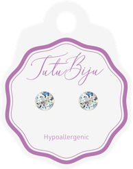 TUTU BIJU Naušnice Xirius 7.1 mm, crystal, TXI71C001