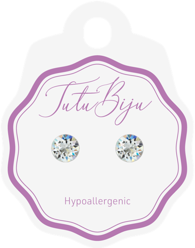 TUTU BIJU Naušnice Xirius 7.1 mm, crystal, TXI71C001