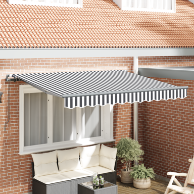 Skrovita tenda 350x200 cm 350 x 200 cm, i bijelo, antracit