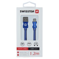 SWISSTEN Kabel USB-C Platneni (Plavi, 1.2M)