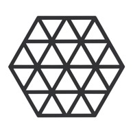 ZONE Crni silikonski podmetač za vruće lonce Triangles