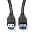 USB 3.2 Gen 1 kabel A–A, M–Ž, 1 m, crna