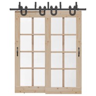 Pribor za klizna vrata 200 cm čelični crni