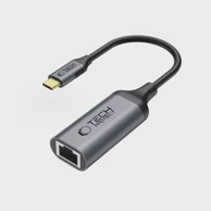 TECH-PROTECT Adapter Ultraboost, USB-C / RJ45, crni