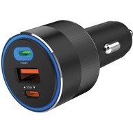 SANDBERG Auto punjač 3u1, 130W USB-C PowerDelivery