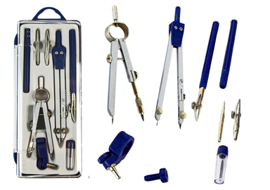 Set za geometrijsko crtanje, 9 komada