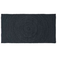 Tepih, dimenzije 100 × 200 cm, juta, tamnosiva