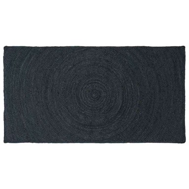 Tepih, dimenzije 100 × 200 cm, juta, tamnosiva