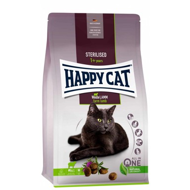 HAPPY CAT Suha hrana za mačke Indoor Adult janjetina 300 g