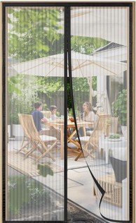 NIKCORP Magnetska mreža protiv komaraca za balkonska vrata, 95 × 205 cm, crna