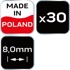 T-odstojnici 8 mm, 30 kom.