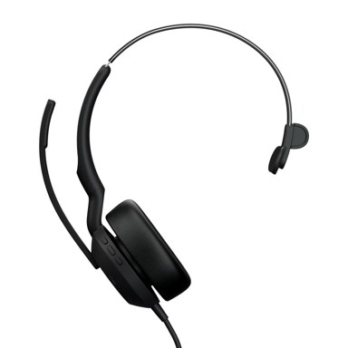 JABRA Slušalice Evolve2 50 MS, crne, on-ear, Mono, USB-C