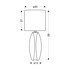 CANDELLUX LIGHTING Bijela/zelena stolna lampa s tekstilnim sjenilom (visina 59 cm) Palma 