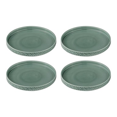 LADELLE Desertni porculanski tanjuri Heath Jade u setu 4 kom, tirkizni, ⌀ 20 cm