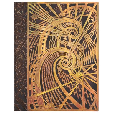 PAPERBLANKS notes New York Deco, 18x23 cm, crte, 72 listova, s gumicom