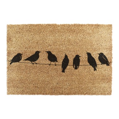 ARTSY DOORMATS Otirač od kokosovih vlakana 60x90 cm Birds On a Wire
