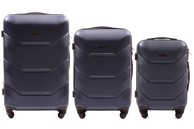 WINGS Set kofera 147, 3 kom (L, M, S), ABS+, plava