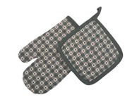 ESSENZA COOK Set za kuhinju dezen 2/1, rukavica/podmetač, 17x27/18x18cm, zeleni karo