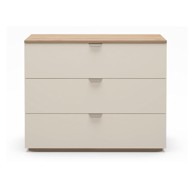 MARCKERIC Krem/u prirodnoj boji komoda u dekoru hrasta, 100x80x40 cm Dennis