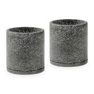 BONAMI SELECTION Set od 2 tamno sive tegle za cvijeće Terrazzo, ø 26 cm
