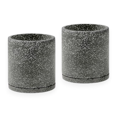 BONAMI SELECTION Set od 2 tamno sive tegle za cvijeće Terrazzo, ø 26 cm