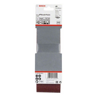 BOSCH Set brusnih traka za tračnu brusilicu 75X533MM (G40) 3DIJ