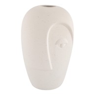HOUSE NORDIC Vaza krem keramička Face, visina 19,5 cm