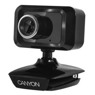 CANYON Web kamera CNE-CWC1, 1600 × 1200, USB 2.0, s mikrofonom, crna