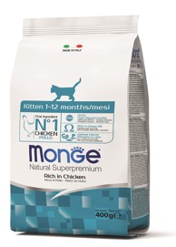 MONGE Natural Superpremium Hrana za mačiće, piletina, 400 g