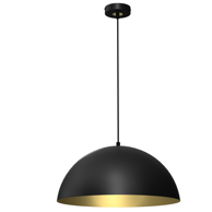 MILAGRO Viseća lampa Beta, 1xE27, 45cm, zlatno/crna