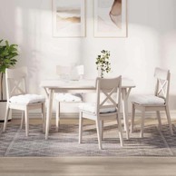 Jastučići za sjedenje 4 kom 40x40x12 cm tkanina, bijeli