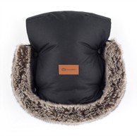 PETITE&MARS Krznene rukavice za dječja kolica Forever Black, crna